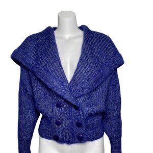 Weathervane Shawl Collar Cardigan Sweater Size S Double Breasted Mohair Vintage